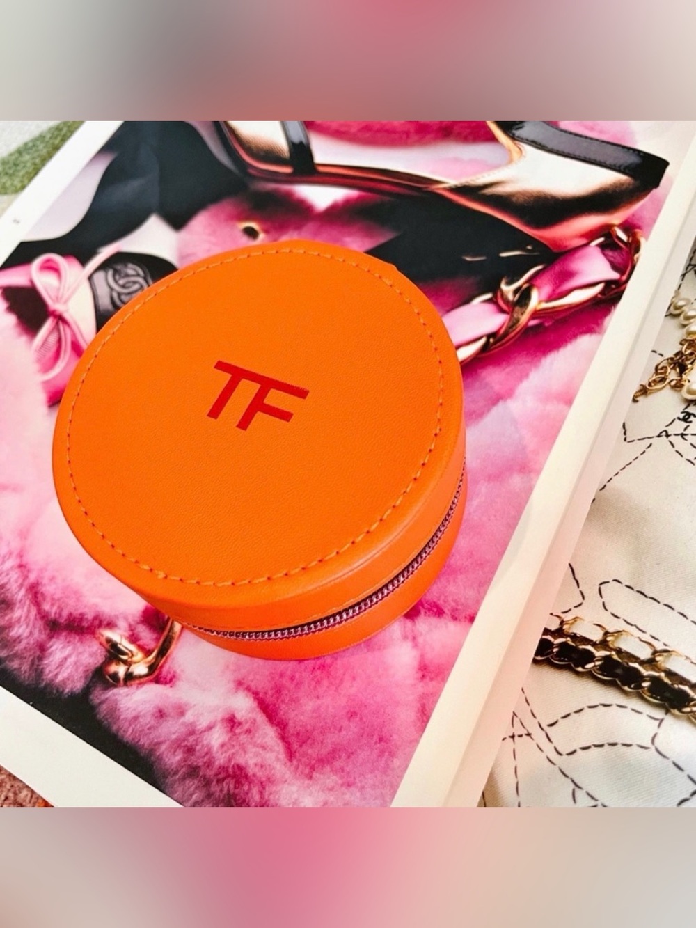 Tom Ford Bitter Peach Cushion Compact Leather Case